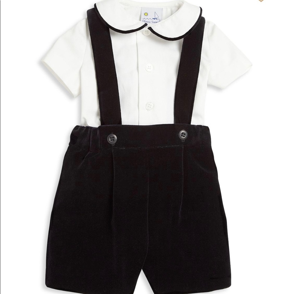 Baby boy’s 3-Piece Velvet Jacket, Shirt & Short